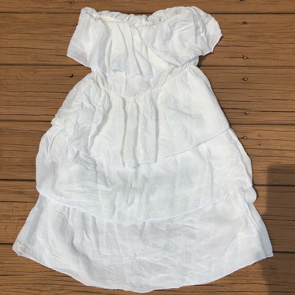 BODY CENTRAL Strapless White Dress Size S